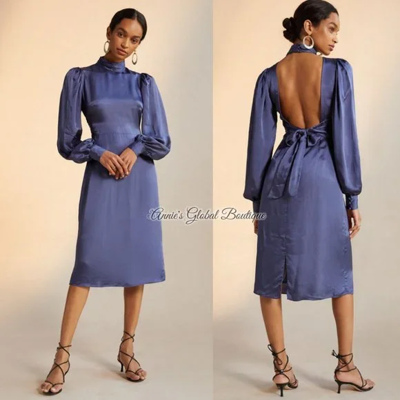 RARE NWT ANTHROPOLOGIE HUTCH Open-Back Midi Dress. Halter Neck. Size 2 - Picture 14 of 16